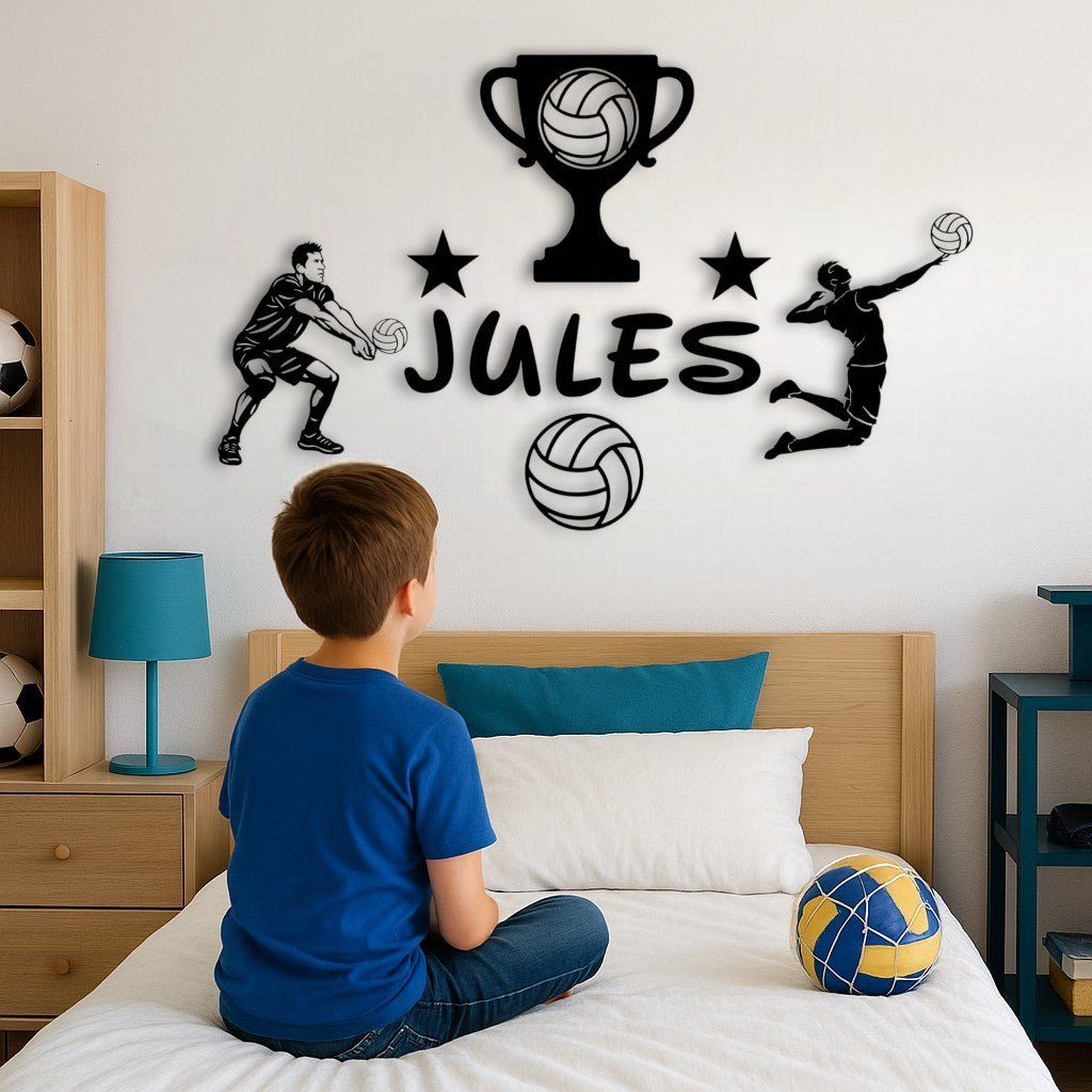 Décoration murale chambre enfant volley-ball