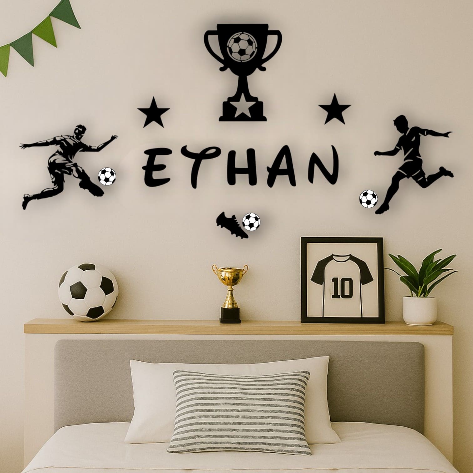 Fixation facile sans perçage – déco foot enfant