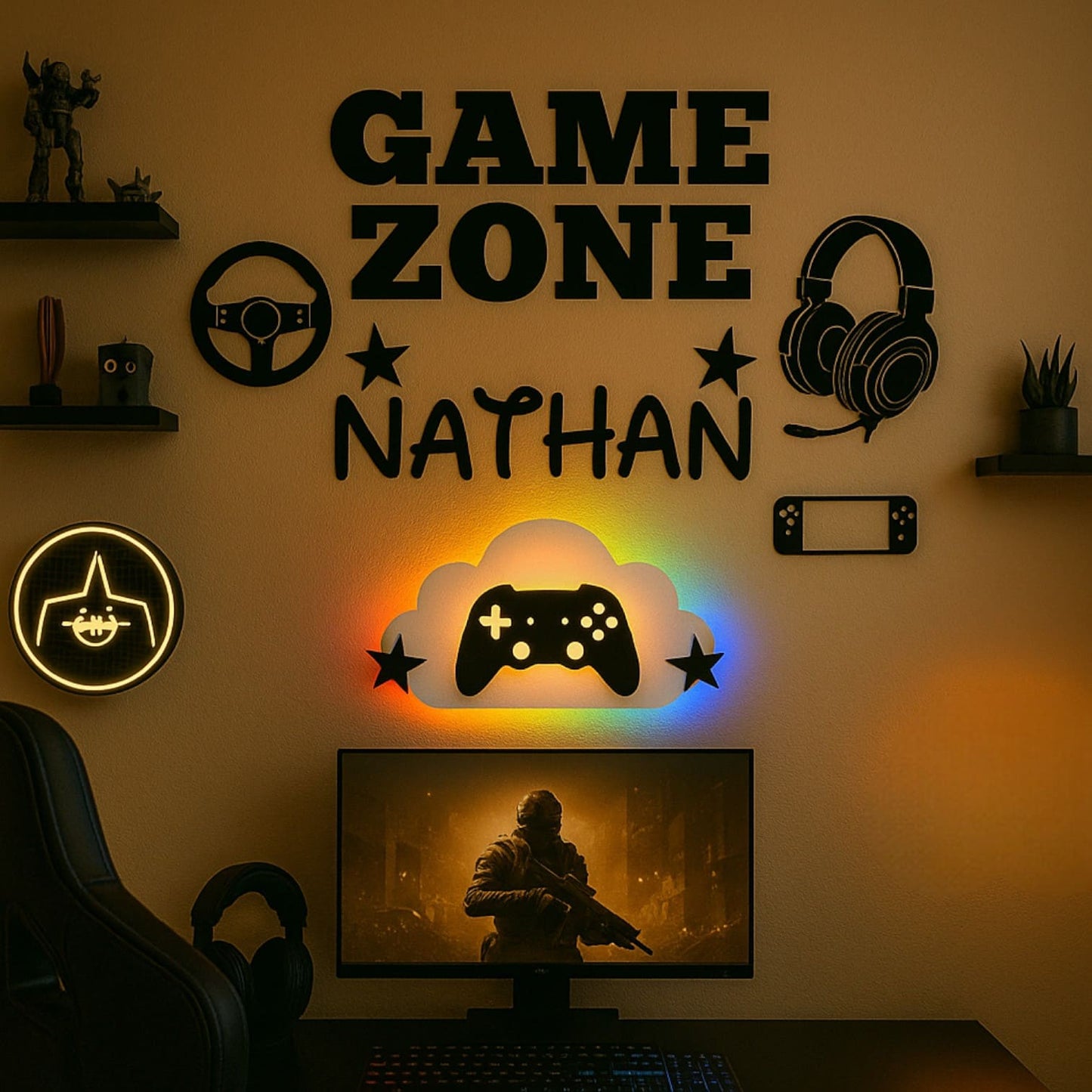 Décoration Murale Personnalisée GAME ZONE