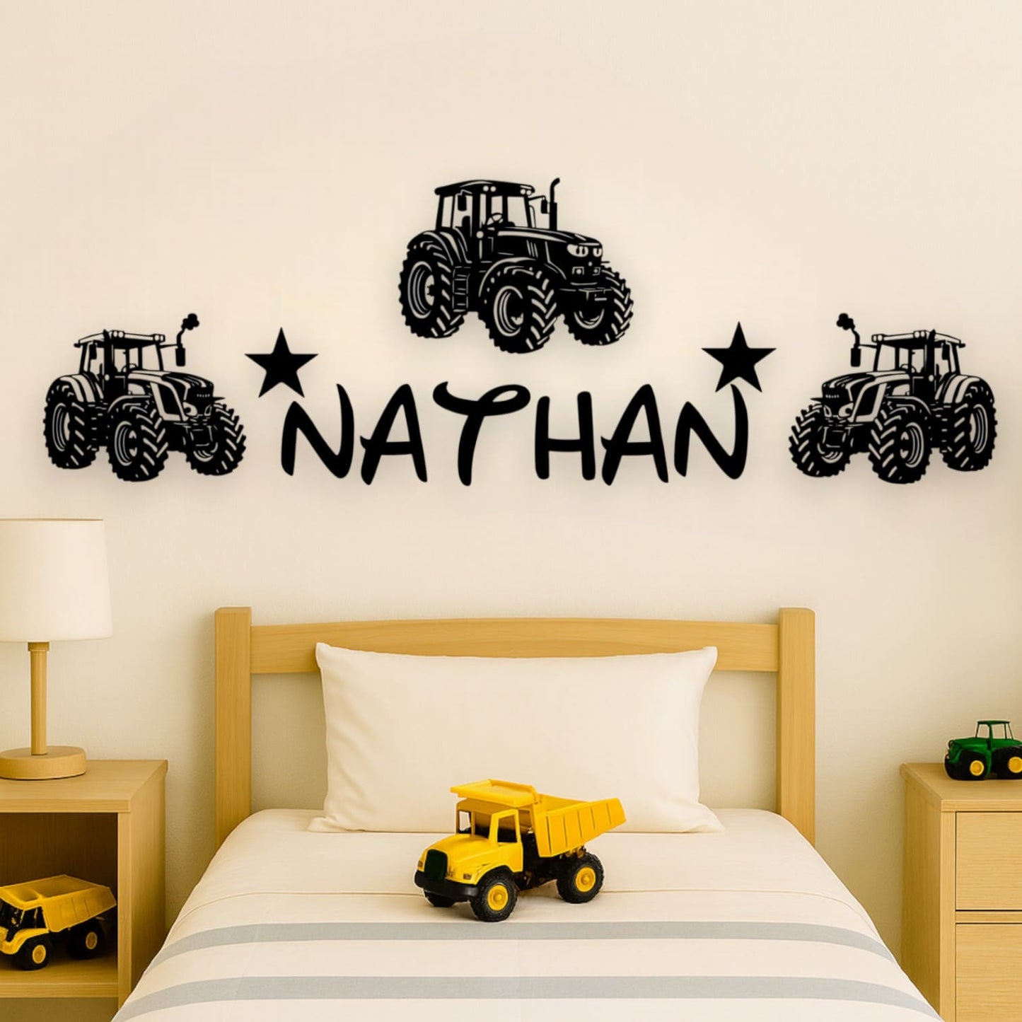 Décoration Murale Tracteurs avec Prénom