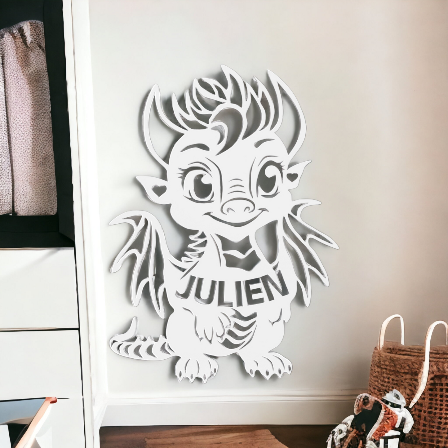 Décoration Murale Enfant Dragon Personnalisée prénom