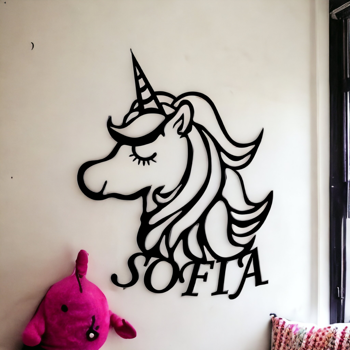 Décoration Murale Enfant Personnalisée prénom Licorne 3D