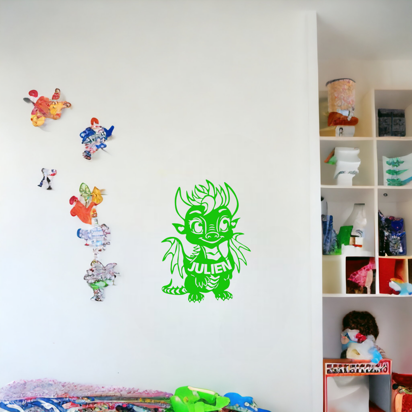 Décoration Murale Enfant Dragon Personnalisée prénom