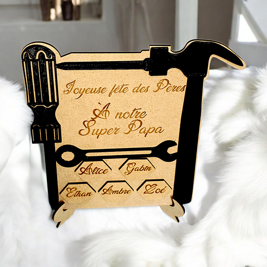 Cadre fête des pères personnalisé – Papa bricoleur