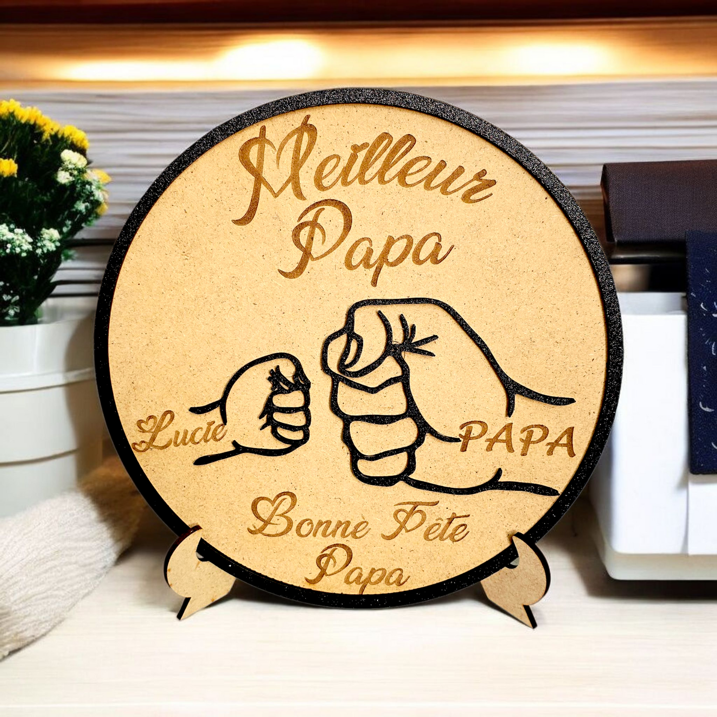 Cadeau papa avec des mains 3D