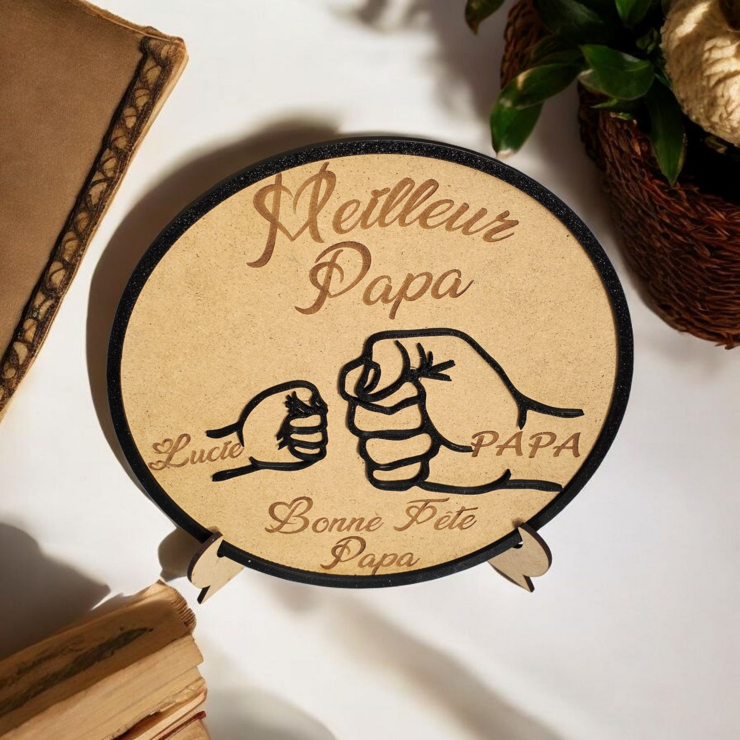 Cadeau papa avec des mains 3D