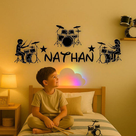 Décoration Murale Batterie avec Prénom