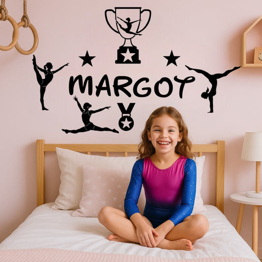 Décoration chambre fille gymnastique avec prénom