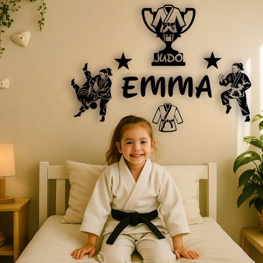 Déco murale Judo personnalisée pour fille