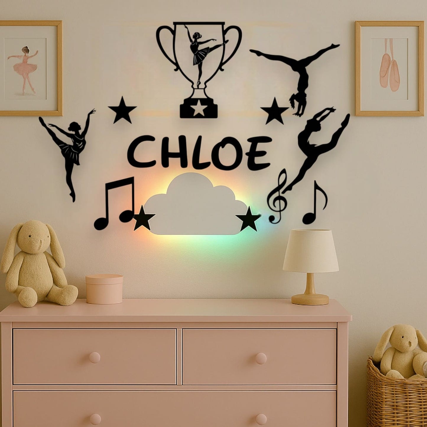 Déco chambre fille danseuse personnalisé