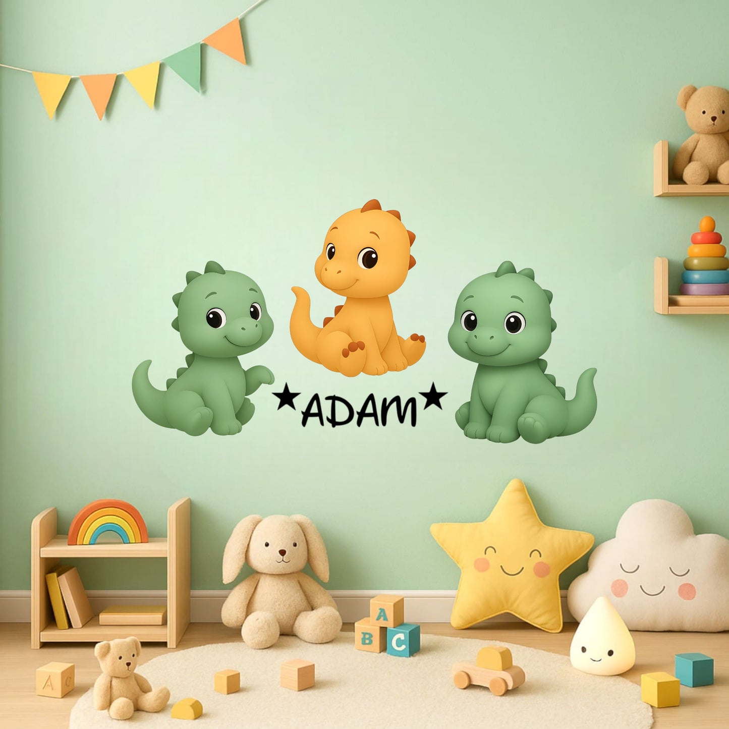 Décoration Dinosaures personnalisée avec prénom