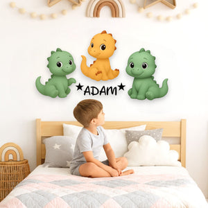 Décoration Dinosaures personnalisée avec prénom