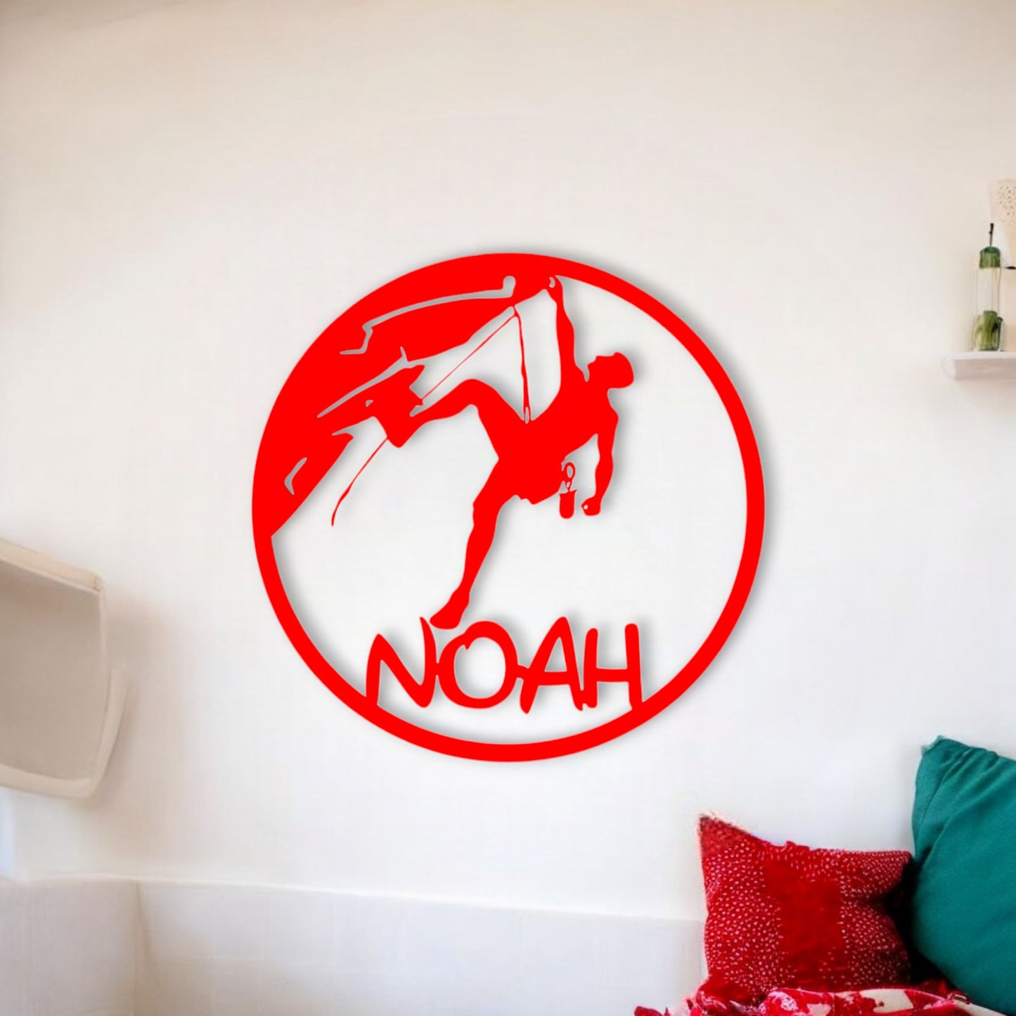 Décoration Murale Escaladeur personnalisé avec prénom