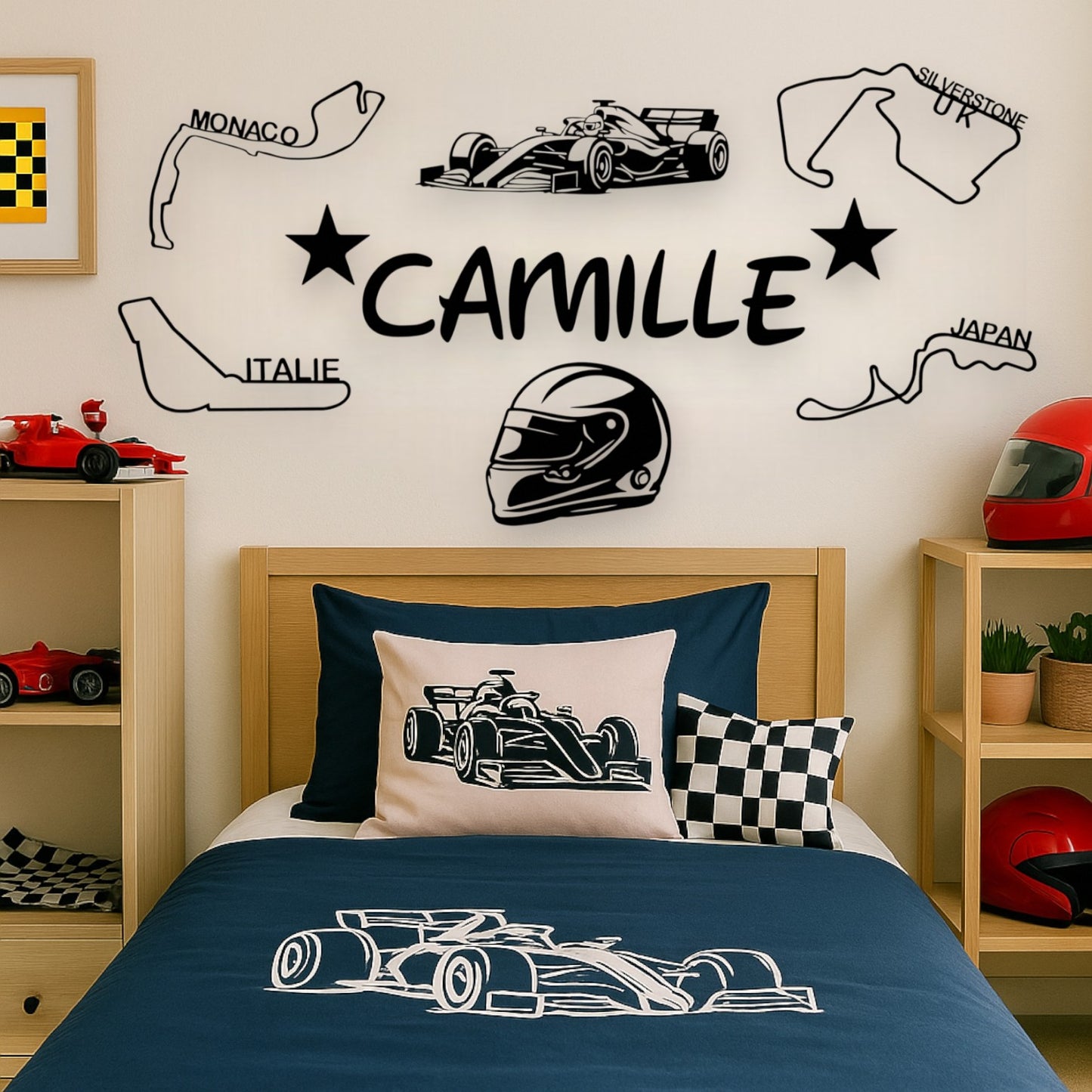 Décoration Murale Personnalisée Formule 1 pour filles