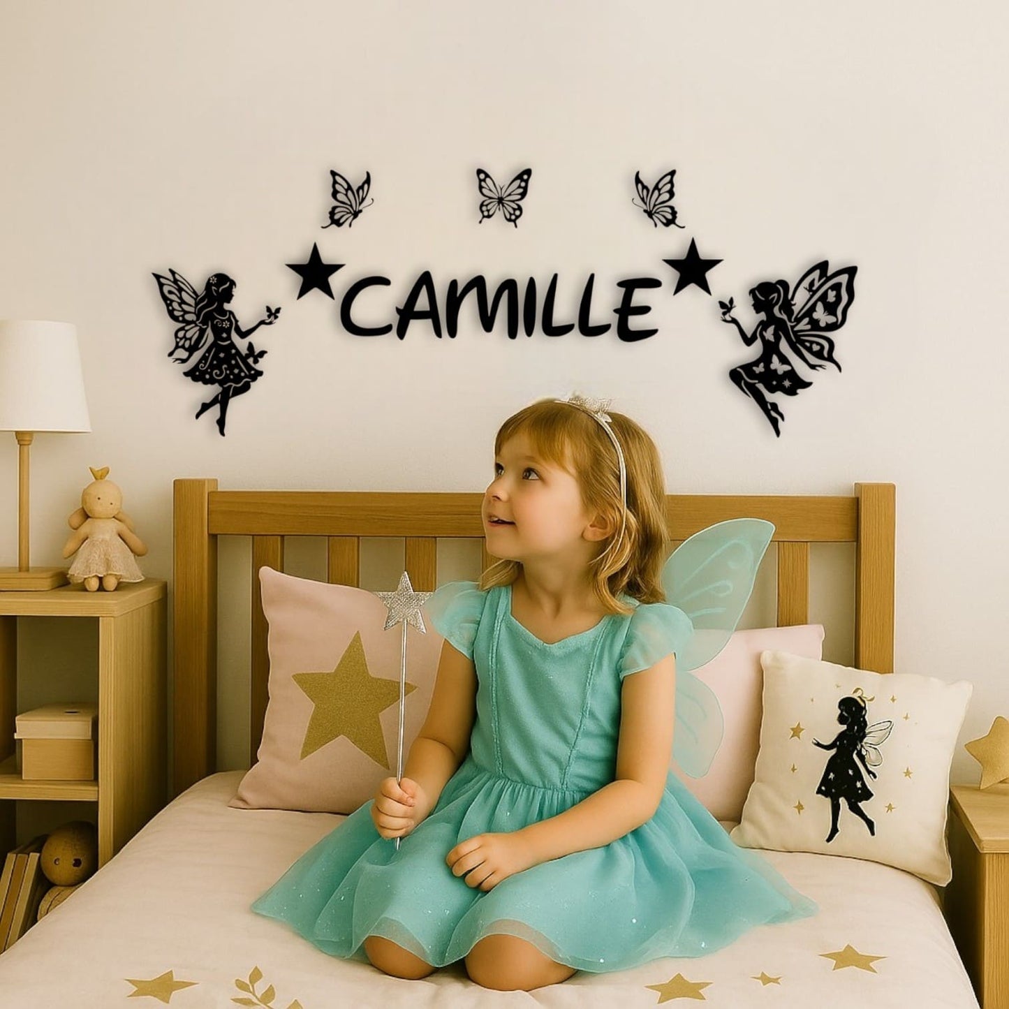 Décoration Murale Personnalisée Fée & Papillons