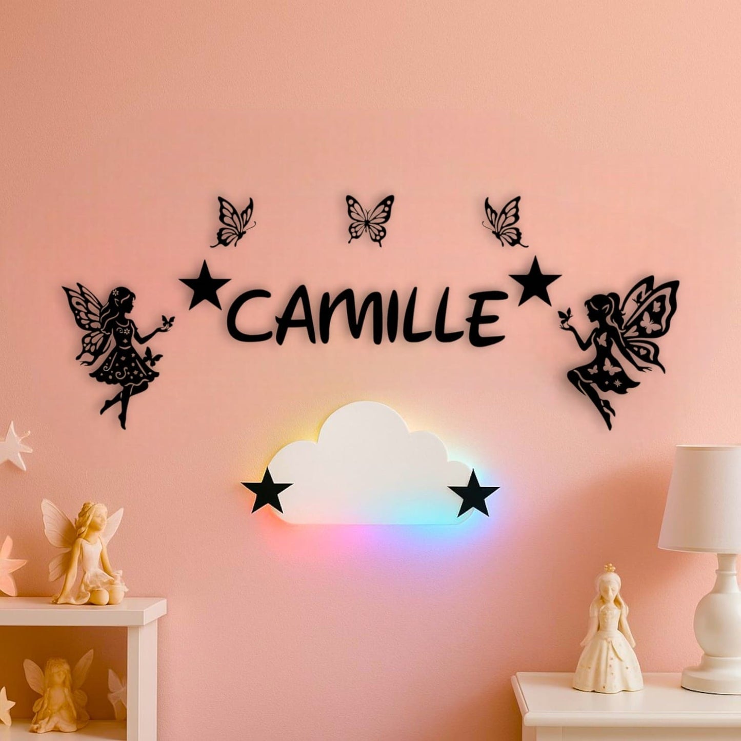 Décoration Murale Personnalisée Fée & Papillons