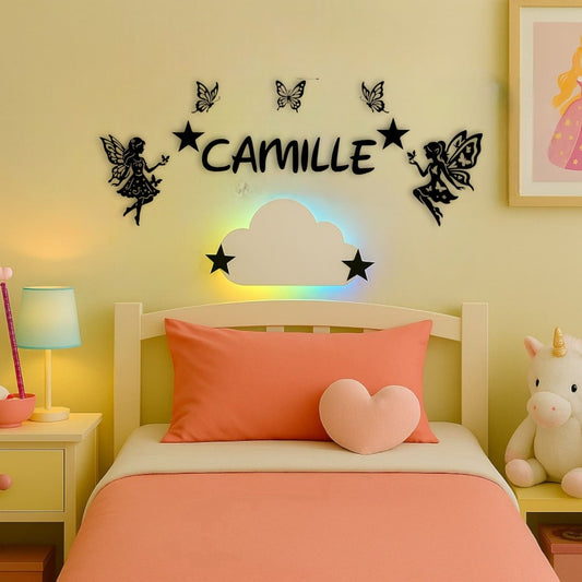 Décoration Murale Personnalisée Fée & Papillons