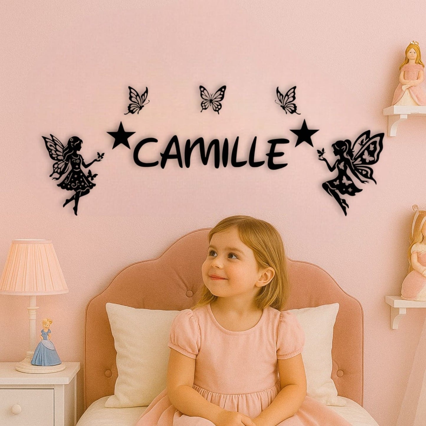 Décoration Murale Personnalisée Fée & Papillons