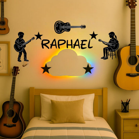 Décoration Murale Guitare avec Prénom