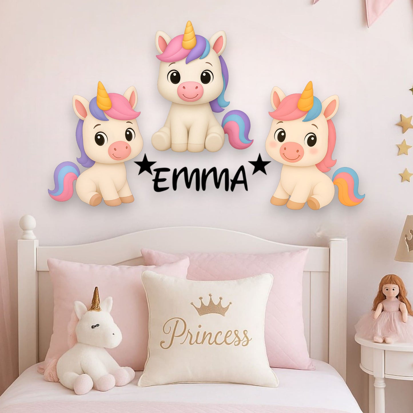 Décoration personnalisée Licornes avec prénom