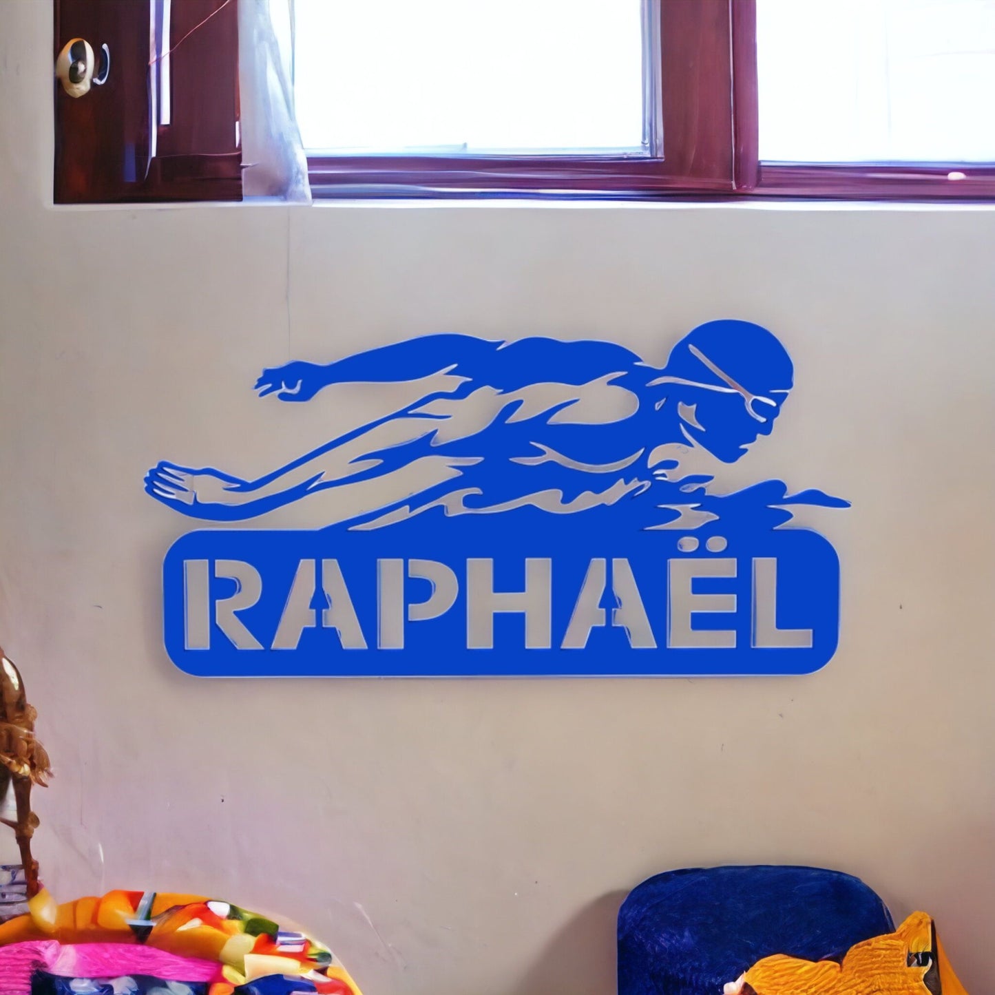 Décoration Murale Nageur Personnalisée