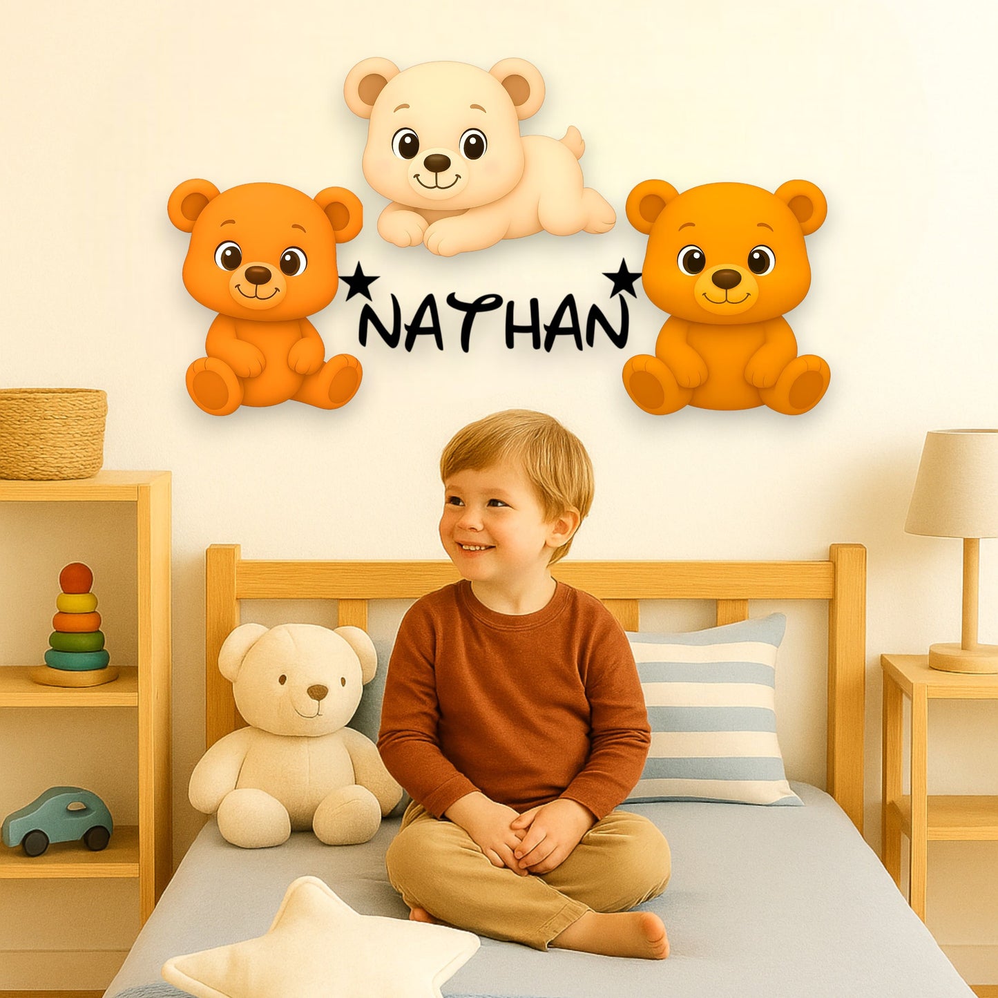 Décoration personnalisée Oursons avec prénom