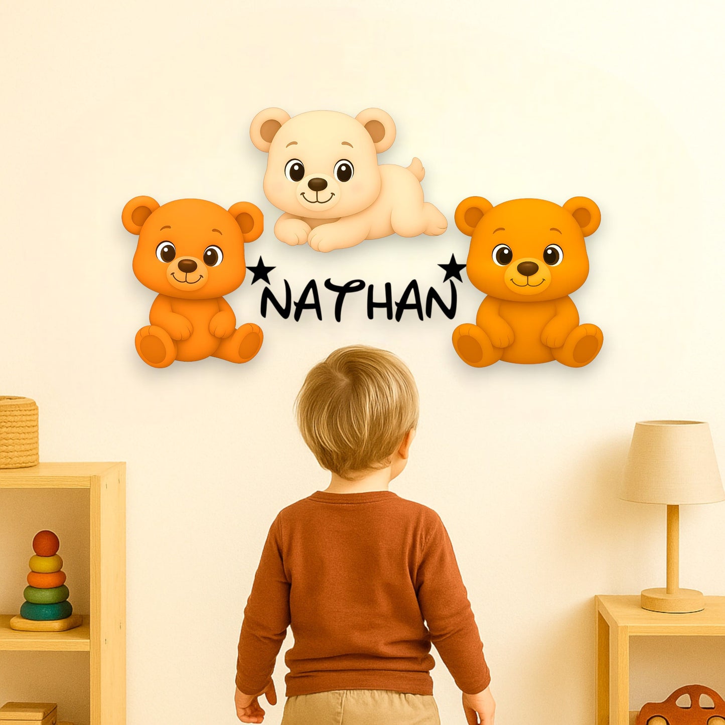 Décoration personnalisée Oursons avec prénom