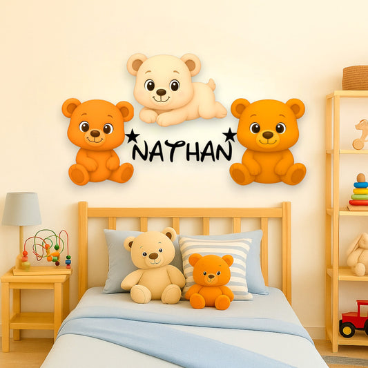 Décoration personnalisée Oursons avec prénom