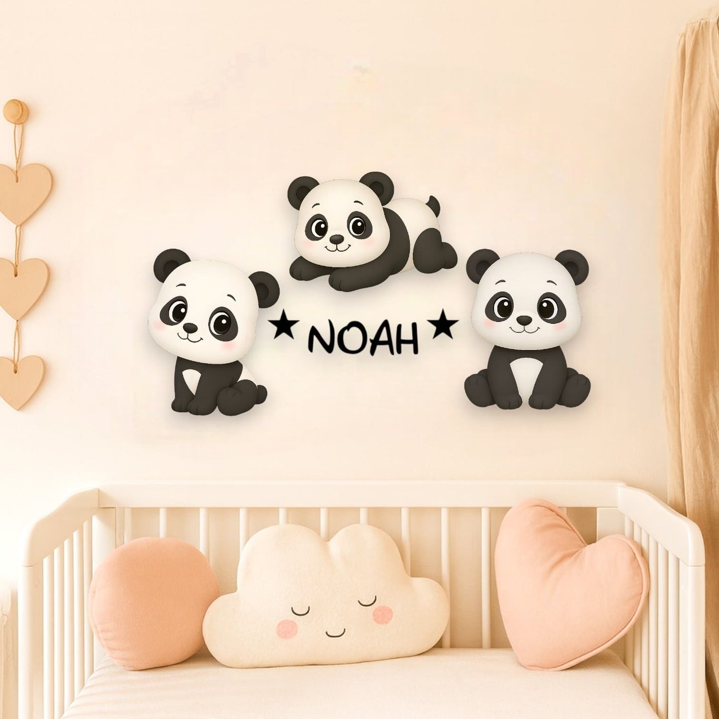 Décoration murale Panda avec prénom