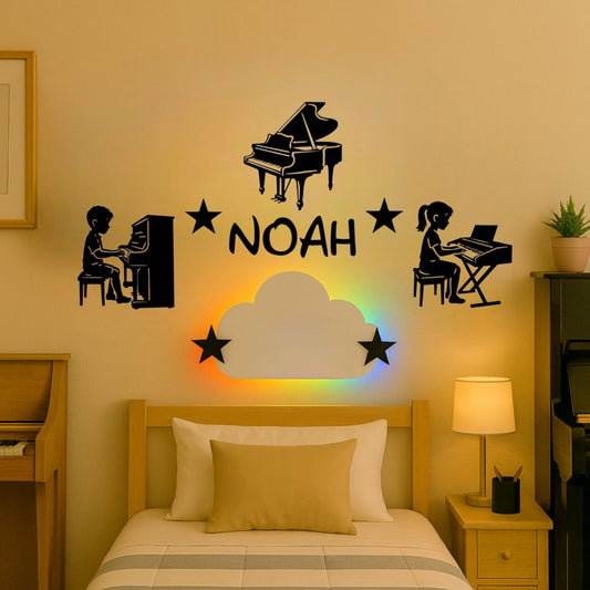 Décoration Murale Piano avec Prénom