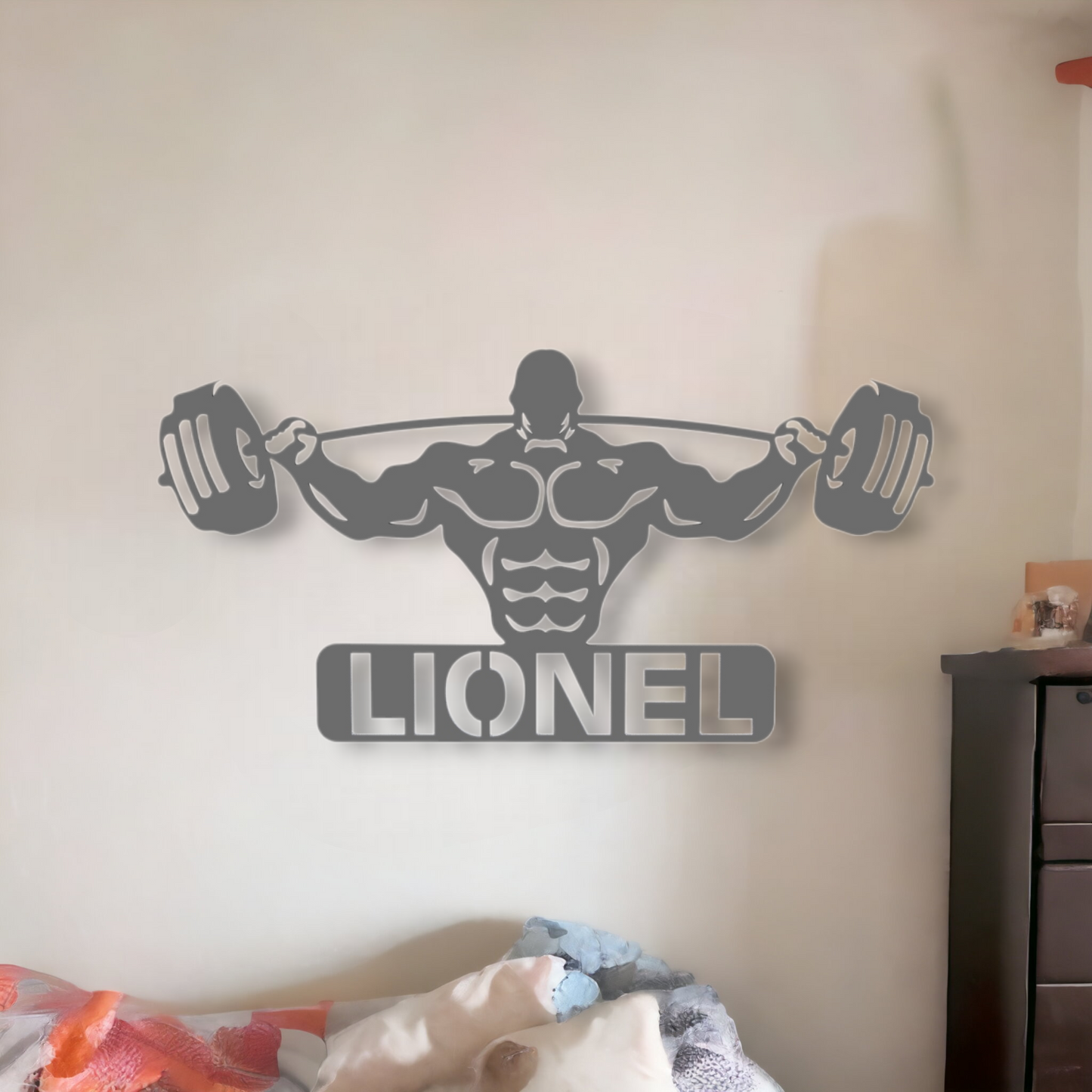 Décoration murale Bodybuilder Personnalisé avec Prénom