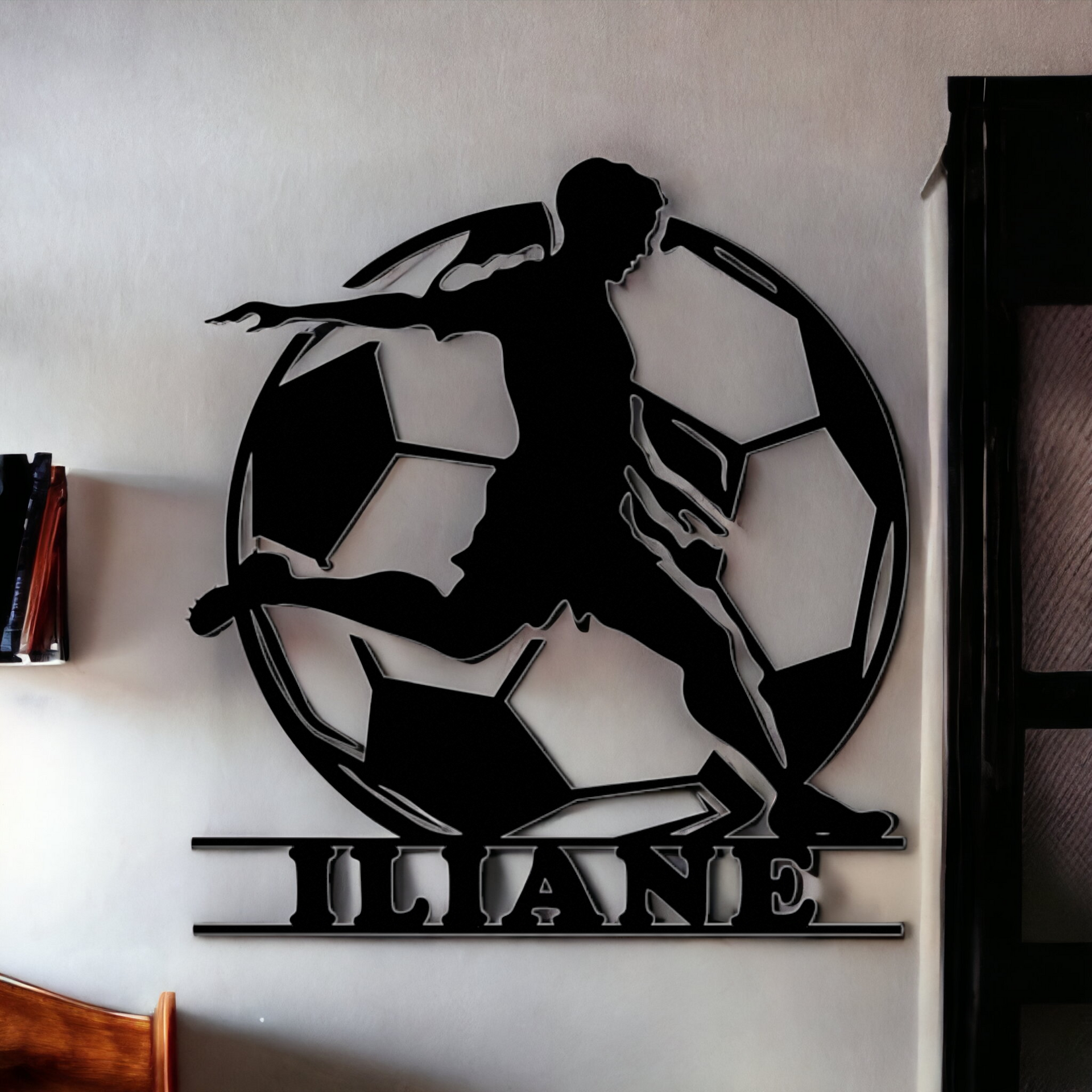 Décoration chambre enfant Personnalisée Footballeur avec Prénom – PersoDeco