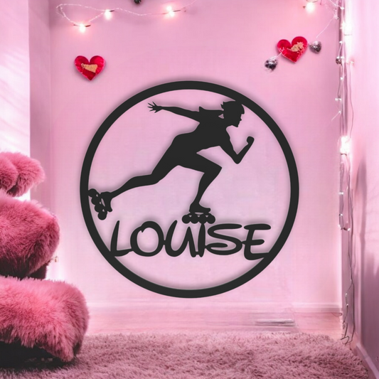 Décoration Murale Roller Féminine Personnalisée