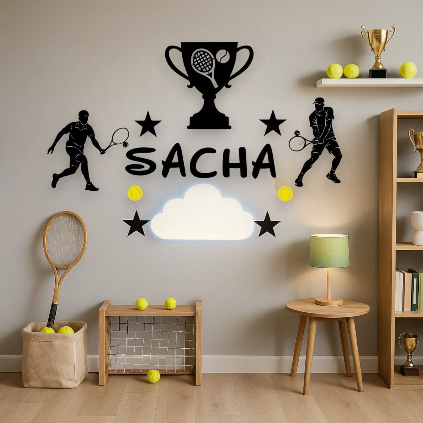 Déco chambre enfant tennis