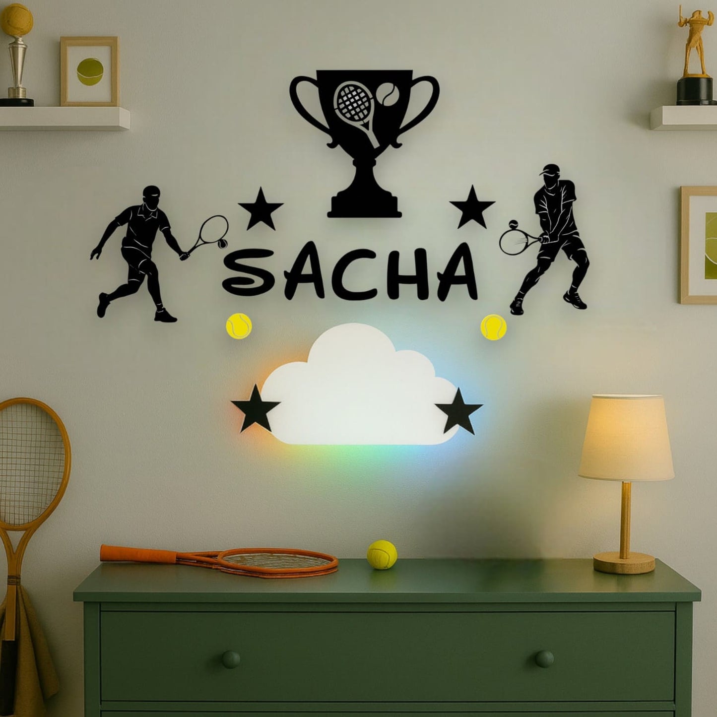 Déco chambre enfant tennis