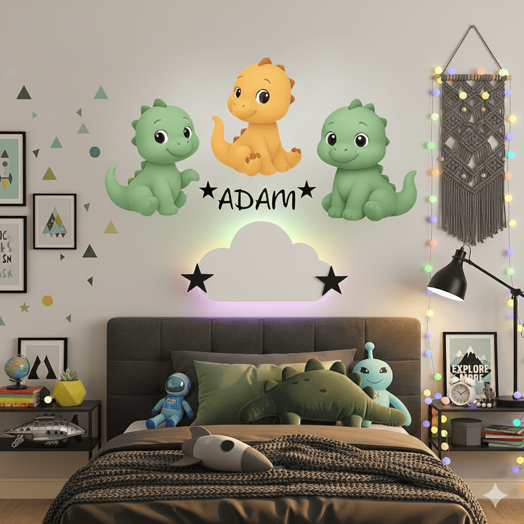 Décoration Dinosaures personnalisée avec prénom