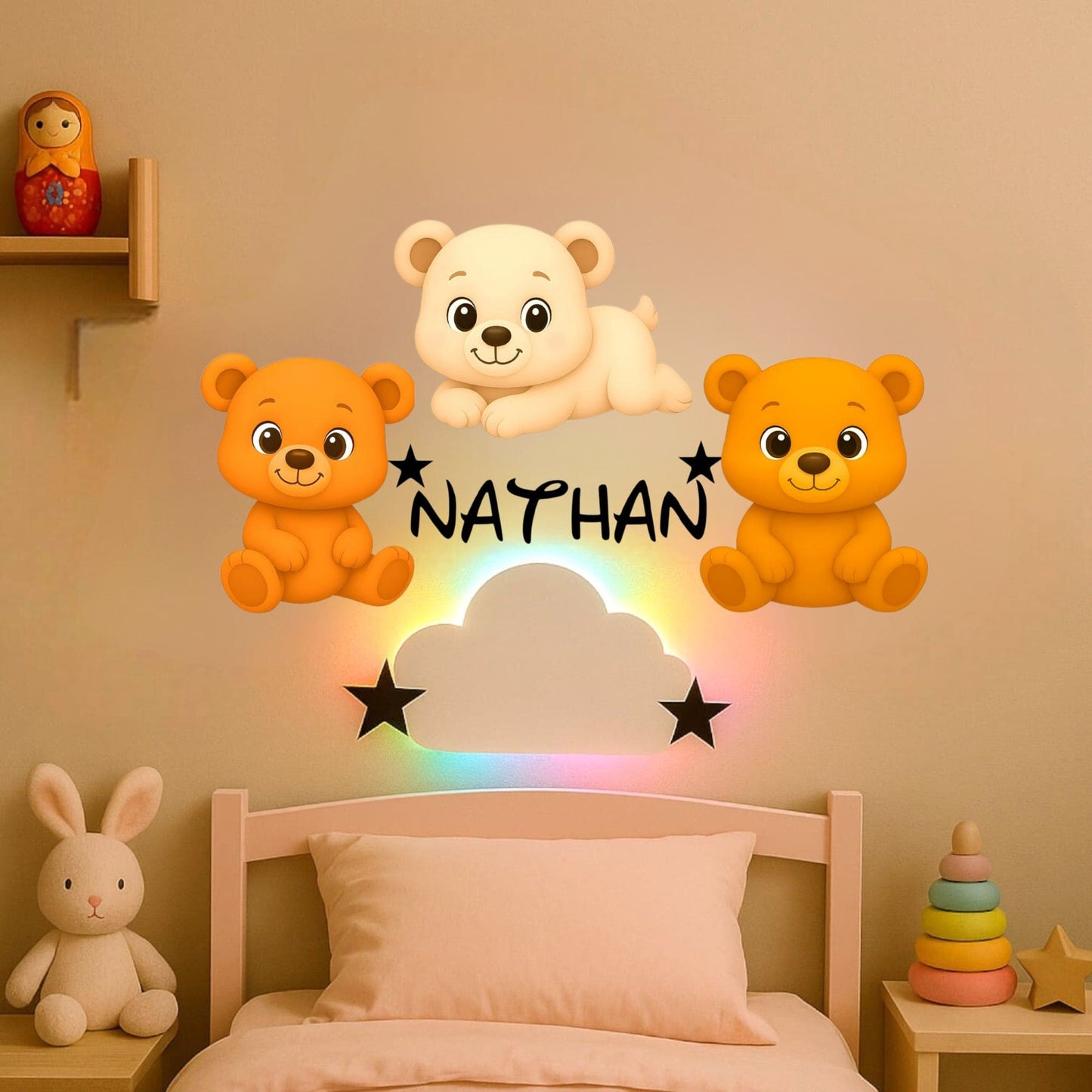 Décoration personnalisée Oursons avec prénom