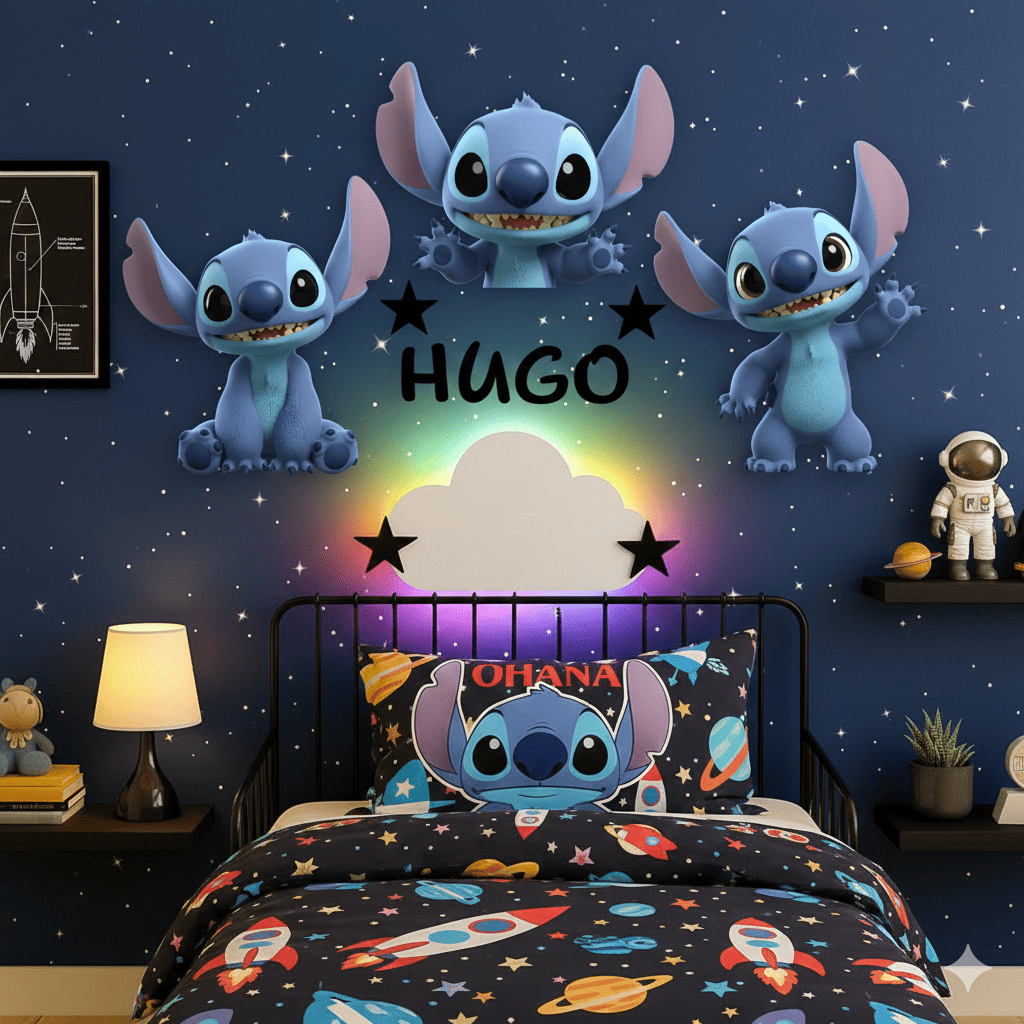 Décoration personnalisée – Stitch avec prénom