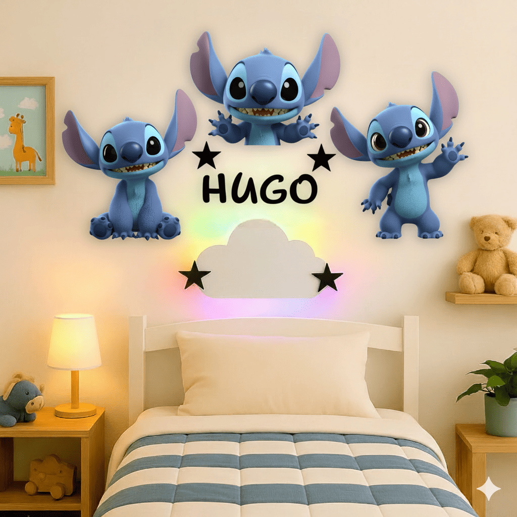 Décoration personnalisée – Stitch avec prénom