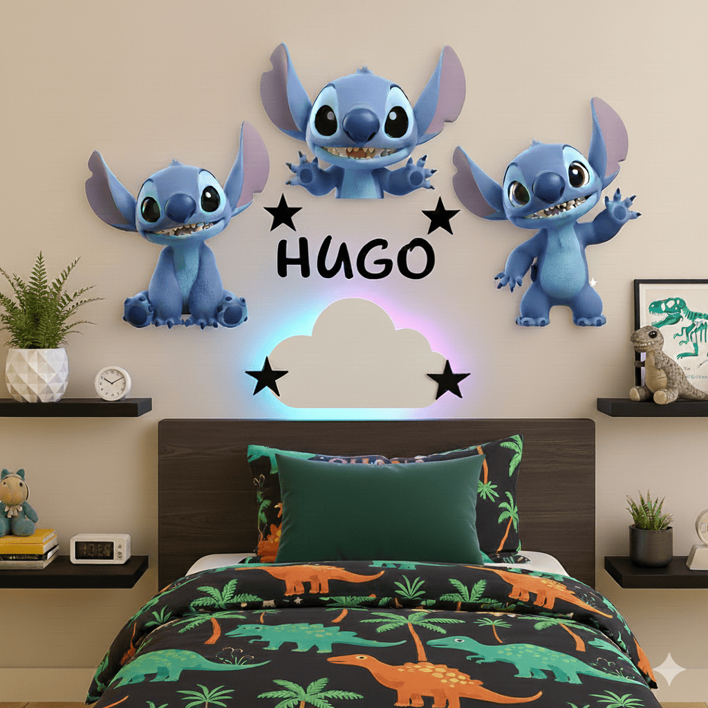 Décoration personnalisée – Stitch avec prénom