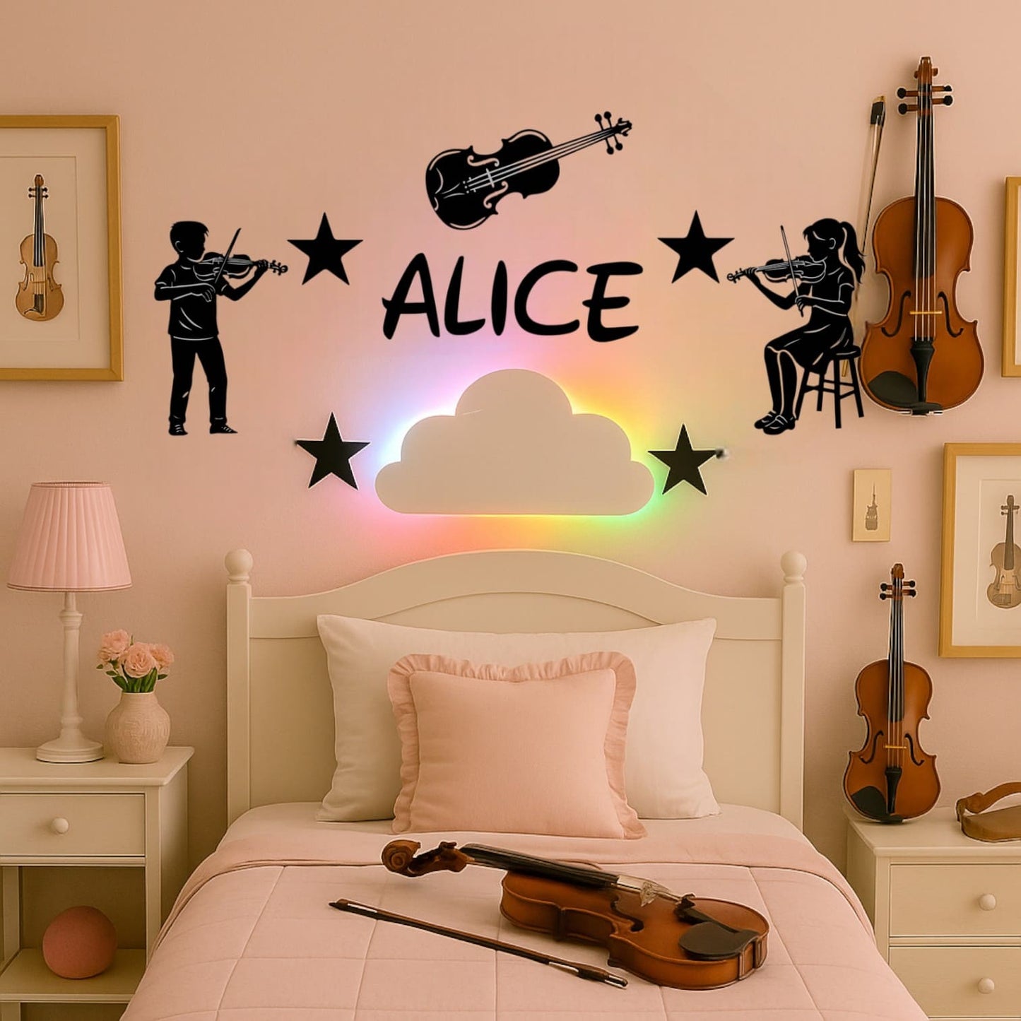 Décoration Murale Violon avec Prénom