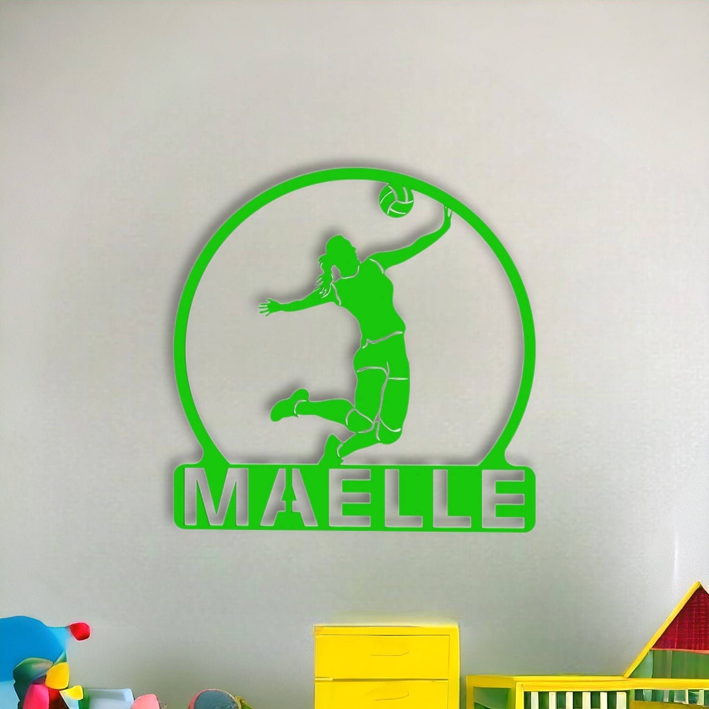 Décoration murale joueuse du VolleyBall 3D