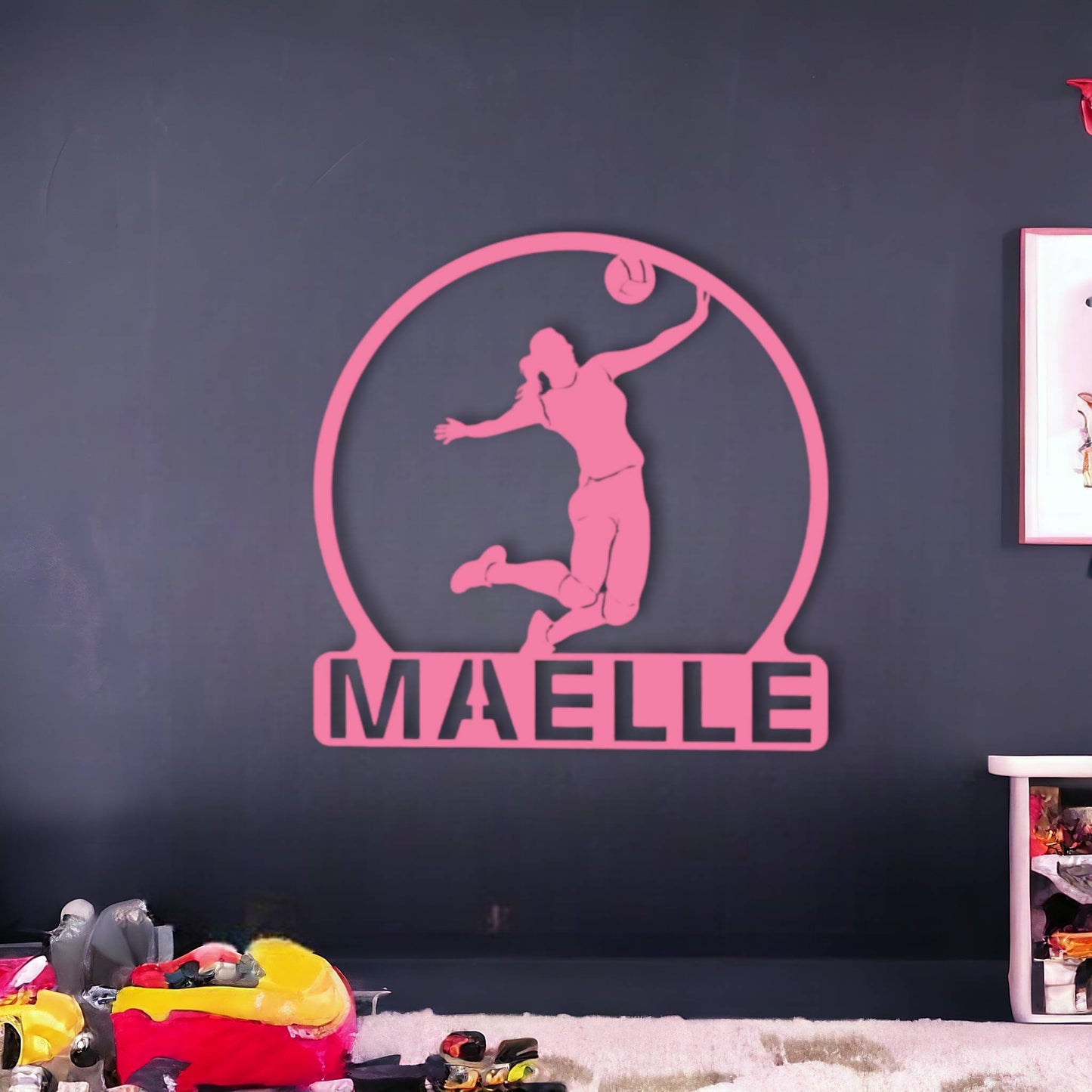 Décoration murale joueuse du VolleyBall 3D