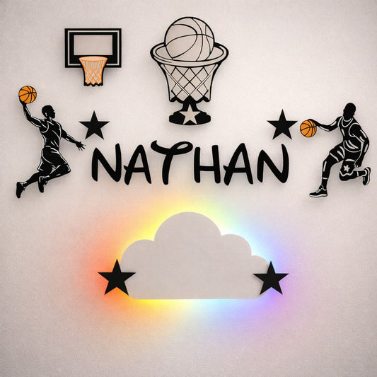 Décoration murale basket personnalisée avec prénom