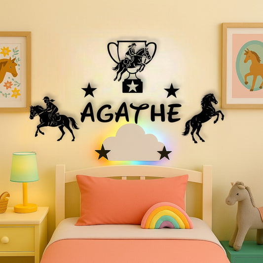 Décoration chambre fille équitation Cheval