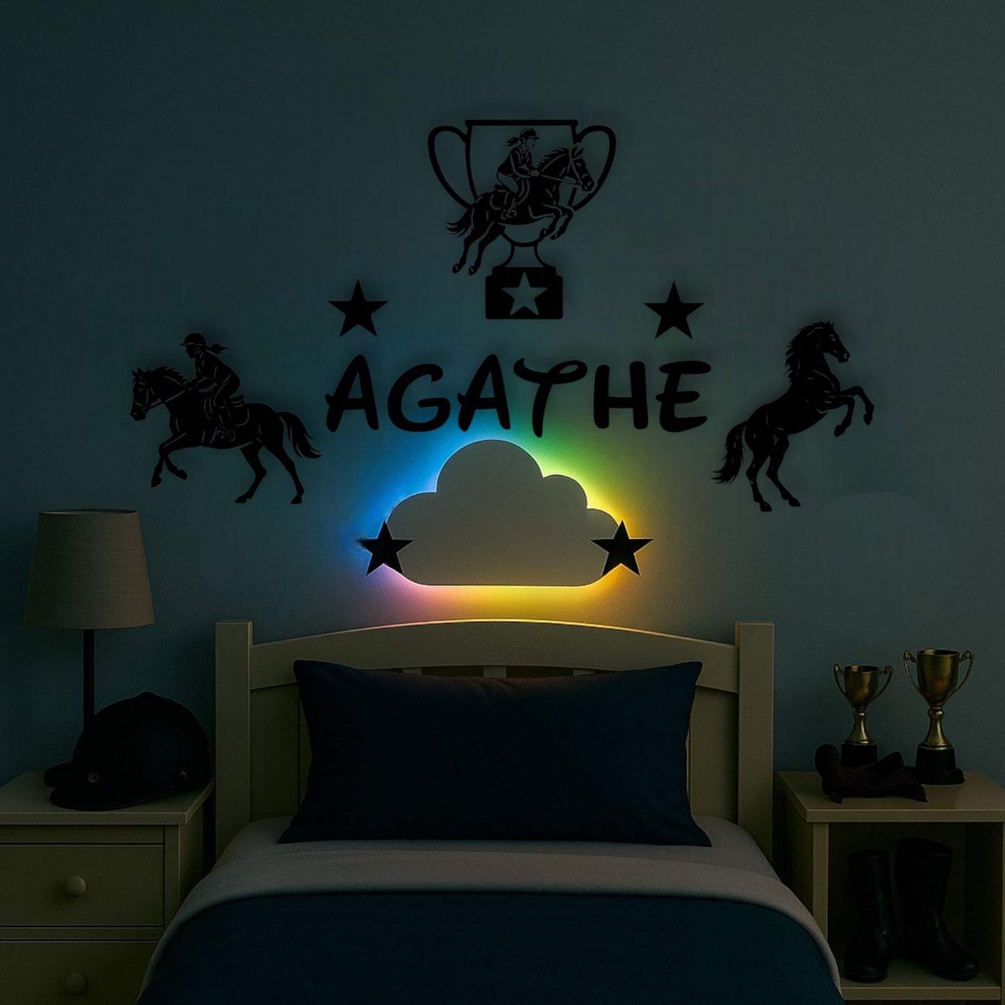 Décoration chambre fille équitation Cheval