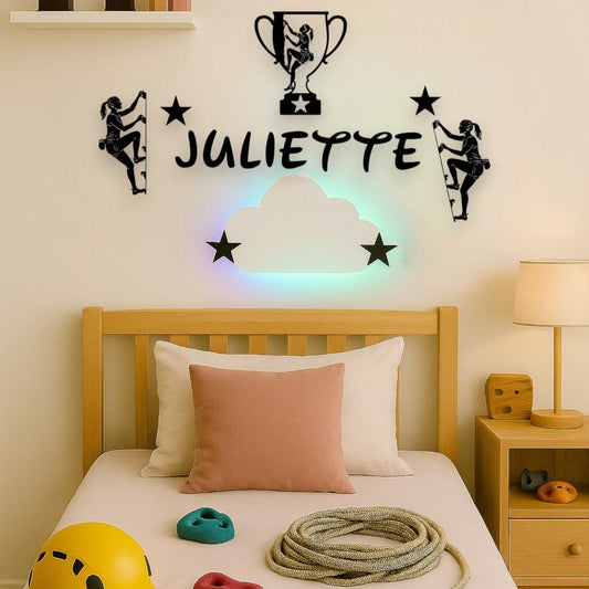 Chambre fille escaladeuse personnalisée