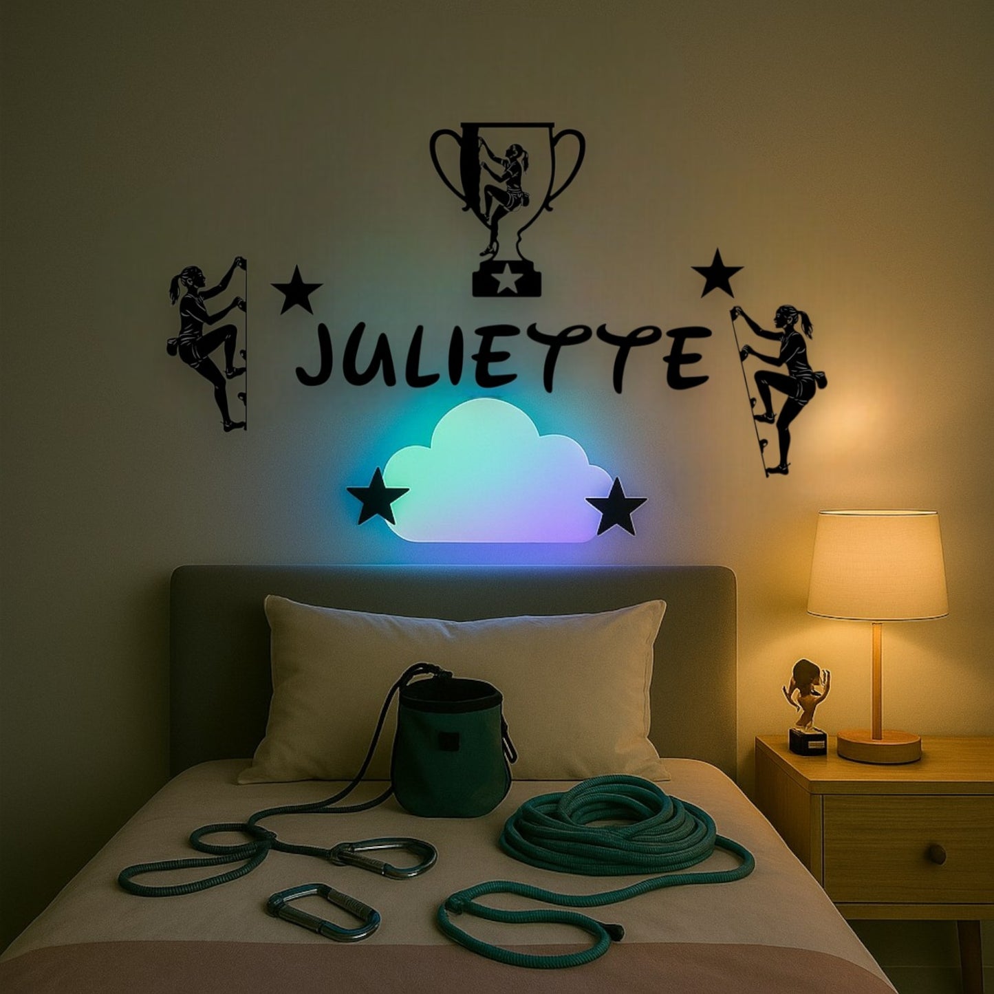 Chambre fille escaladeuse personnalisée