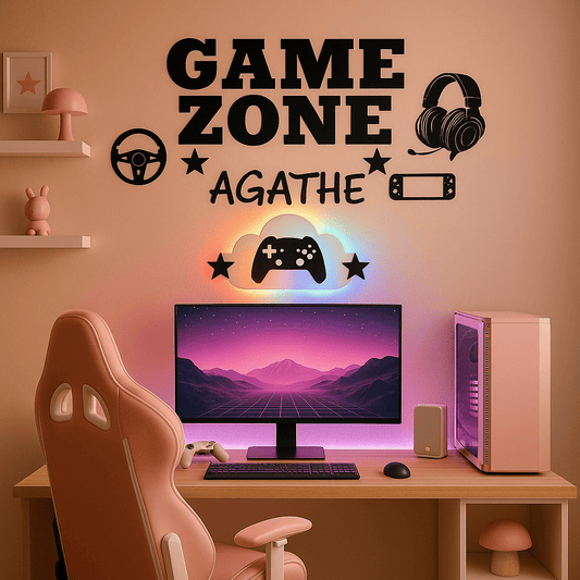 Décoration Murale Personnalisée GAME ZONE