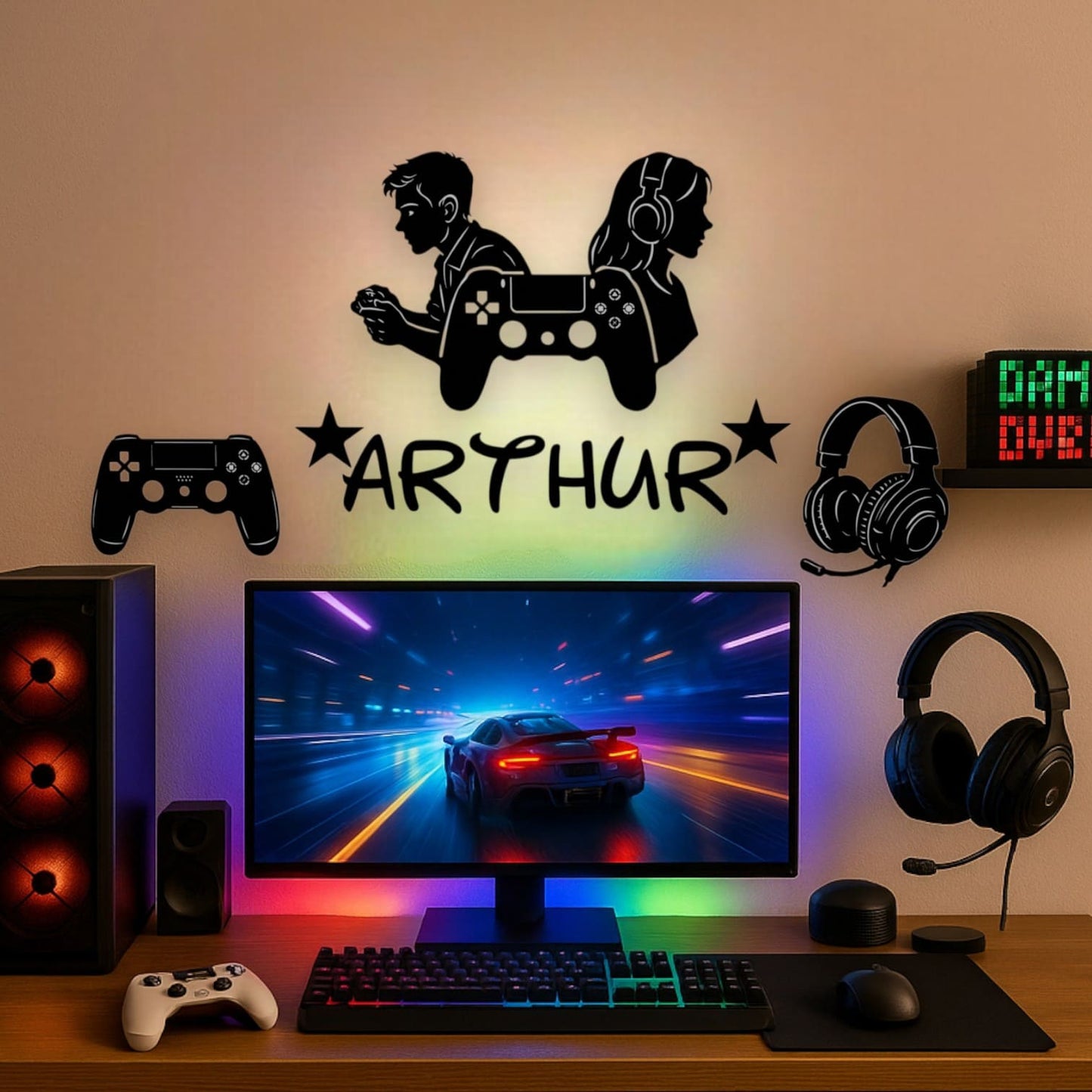 Décoration Murale Gamer Personnalisée